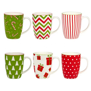 Holiday Fun Mug 14 oz. Set of 6